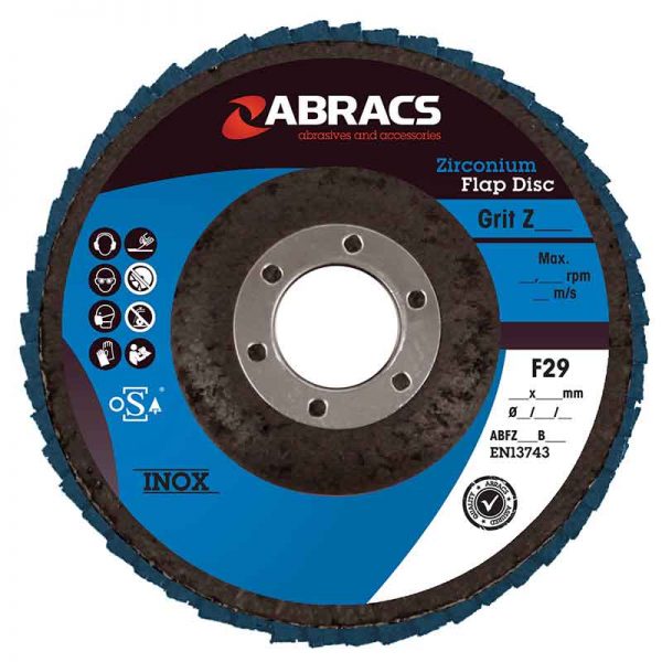 ZIRCONIUM FLAP DISC - 125MM X 22MM 60 GRIT