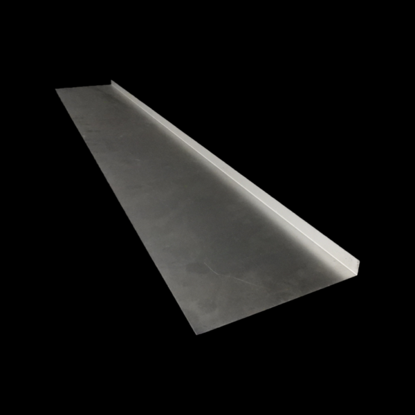 ANGLED STEEL - 122CM X 17CM WITH A 2.5CM FOLDED EDGE - 0.9MM
